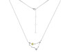 Capricorn Zodiac Star Constellation Lemon Quartz & White Topaz Necklace LEM-RDN-489.