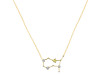 Gemini Zodiac Star Constellation Lemon Quartz & White Topaz Necklace LEM-RDN-490.