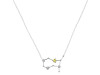 Gemini Zodiac Star Constellation Lemon Quartz & White Topaz Necklace LEM-RDN-490.