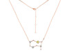 Gemini Zodiac Star Constellation Lemon Quartz & White Topaz Necklace LEM-RDN-490.