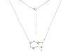 Gemini Zodiac Star Constellation Lemon Quartz & White Topaz Necklace LEM-RDN-490.