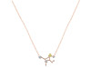 Virgo Zodiac Star Constellation Lemon Quartz & White Topaz Necklace LEM-RDN-491.