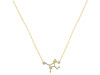 Virgo Zodiac Star Constellation Lemon Quartz & White Topaz Necklace LEM-RDN-491.