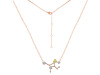 Virgo Zodiac Star Constellation Lemon Quartz & White Topaz Necklace LEM-RDN-491.