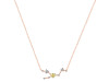 Taurus Zodiac Star Constellation Lemon Quartz & White Topaz Necklace LEM-RDN-492.