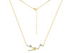 Taurus Zodiac Star Constellation Lemon Quartz & White Topaz Necklace LEM-RDN-492.