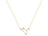 Leo Zodiac Star Constellation Lemon Quartz & White Topaz Necklace LEM-RDN-493.