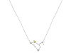 Leo Zodiac Star Constellation Lemon Quartz & White Topaz Necklace LEM-RDN-493.