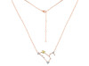 Leo Zodiac Star Constellation Lemon Quartz & White Topaz Necklace LEM-RDN-493.