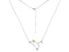Leo Zodiac Star Constellation Lemon Quartz & White Topaz Necklace LEM-RDN-493.