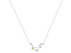 Libra Zodiac Star Constellation Lemon Quartz & White Topaz Necklace LEM-RDN-494.