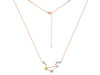 Libra Zodiac Star Constellation Lemon Quartz & White Topaz Necklace LEM-RDN-494.