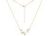 Libra Zodiac Star Constellation Lemon Quartz & White Topaz Necklace LEM-RDN-494.