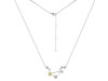Libra Zodiac Star Constellation Lemon Quartz & White Topaz Necklace LEM-RDN-494.