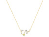 Scorpio Zodiac Star Constellation Lemon Quartz & White Topaz Necklace LEM-RDN-495.