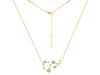 Scorpio Zodiac Star Constellation Lemon Quartz & White Topaz Necklace LEM-RDN-495.