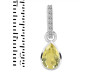 Lemon Quartz & White Topaz Pendant LEM-RDP-779-CZ-LOOP.