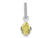 Lemon Quartz & White Topaz Pendant LEM-RDP-779-CZ-LOOP.