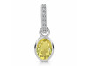 Lemon Quartz & White Topaz Pendant LEM-RDP-780-CZ-LOOP.
