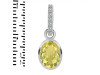 Lemon Quartz & White Topaz Pendant LEM-RDP-792-CZ-LOOP.