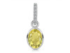 Lemon Quartz & White Topaz Pendant LEM-RDP-792-CZ-LOOP.