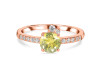 Lemon Quartz & White Topaz Ring LEM-RDR-2303.