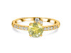 Lemon Quartz & White Topaz Ring LEM-RDR-2303.