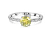 Lemon Quartz & White Topaz Ring LEM-RDR-2303.