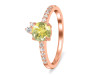 Lemon Quartz & White Topaz Ring LEM-RDR-2303.