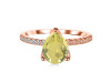 Lemon Quartz & White Topaz Ring LEM-RDR-2860.