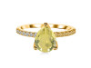 Lemon Quartz & White Topaz Ring LEM-RDR-2860.