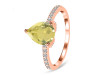 Lemon Quartz & White Topaz Ring LEM-RDR-2860.