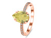 Lemon Quartz & White Topaz Ring LEM-RR-344A.