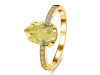 Lemon Quartz & White Topaz Ring LEM-RR-344A.