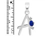 Lapis & White Topaz Alphabet A Pendant LLP-RDA-1.
