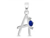 Lapis & White Topaz Alphabet A Pendant LLP-RDA-1.