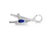 Lapis & White Topaz Alphabet A Pendant LLP-RDA-1.