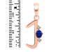 Lapis & White Topaz Alphabet J Pendant LLP-RDA-10.