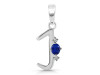Lapis & White Topaz Alphabet J Pendant LLP-RDA-10.