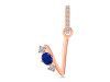 Lapis & White Topaz Alphabet V Pendant LLP-RDA-100.