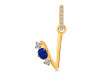 Lapis & White Topaz Alphabet V Pendant LLP-RDA-100.