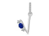 Lapis & White Topaz Alphabet V Pendant LLP-RDA-100.