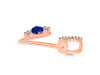 Lapis & White Topaz Alphabet V Pendant LLP-RDA-100.