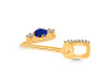 Lapis & White Topaz Alphabet V Pendant LLP-RDA-100.
