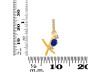 Lapis & White Topaz Alphabet X Pendant LLP-RDA-102.
