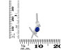 Lapis & White Topaz Alphabet X Pendant LLP-RDA-102.