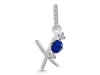 Lapis & White Topaz Alphabet X Pendant LLP-RDA-102.