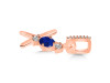 Lapis & White Topaz Alphabet X Pendant LLP-RDA-102.