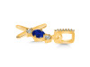 Lapis & White Topaz Alphabet X Pendant LLP-RDA-102.