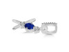 Lapis & White Topaz Alphabet X Pendant LLP-RDA-102.